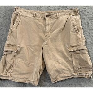 American Eagle Cargo Shorts Mens 42 Khaki Brown Pockets Stretch